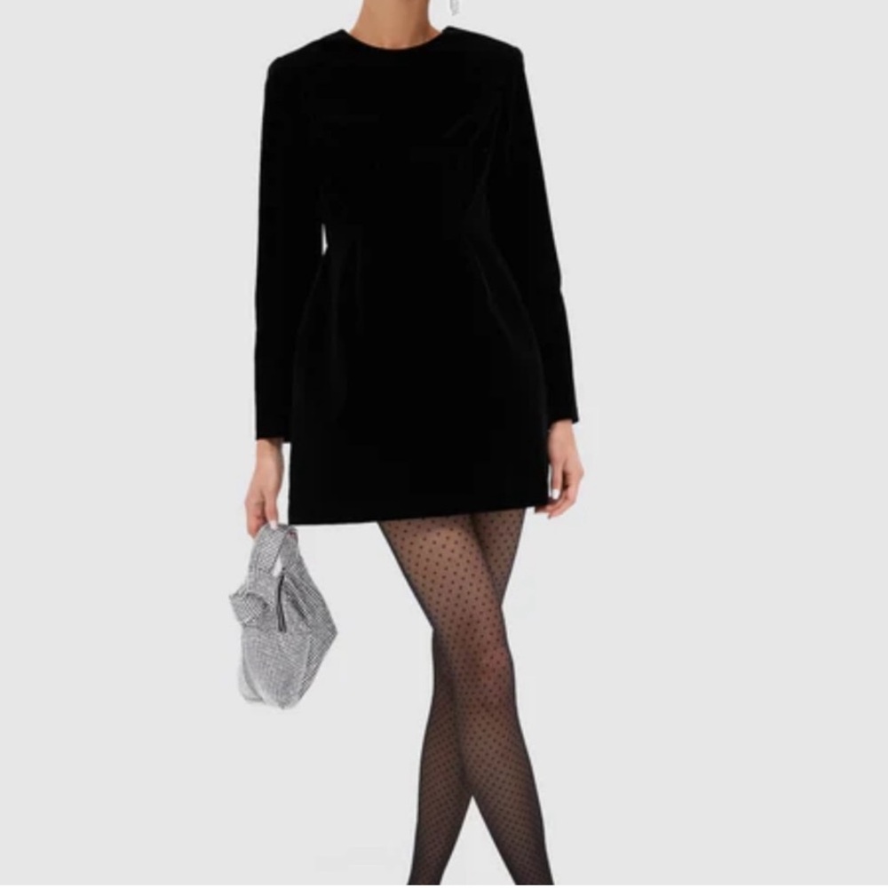NWT Tuckernuck Black Velvet Haley Dress Size 4
